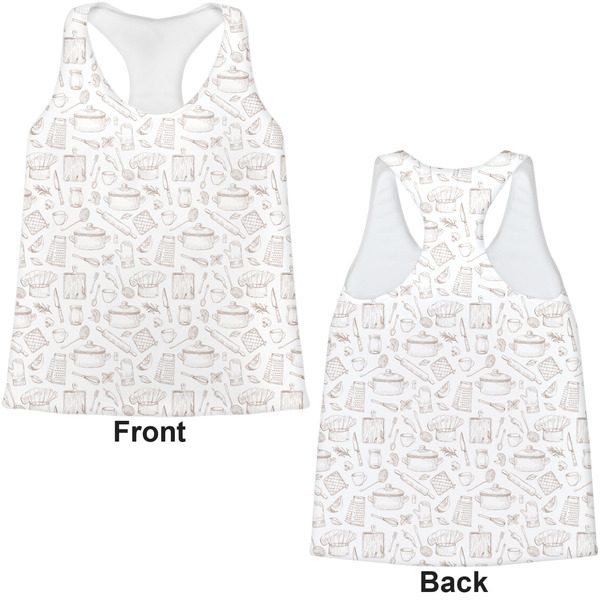 Master Chef Womens Racerback Tank Tops - Medium - Front and Back
