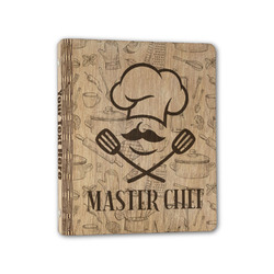 Master Chef Wood 3-Ring Binder - 1" Half-Letter Size (Personalized)
