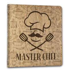 Master Chef Wood 3-Ring Binder - 1" Letter Size (Personalized)