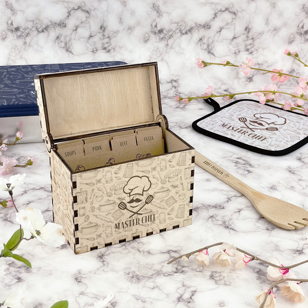 Master Chef Wood Recipe Boxes - Lifestyle