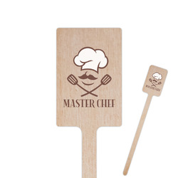 Master Chef 6.25" Rectangle Wooden Stir Sticks - Single Sided (Personalized)
