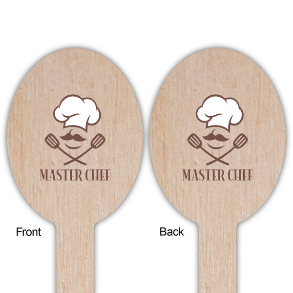 Master Chef Wooden Food Pick - Oval - Double Sided - Front & Back