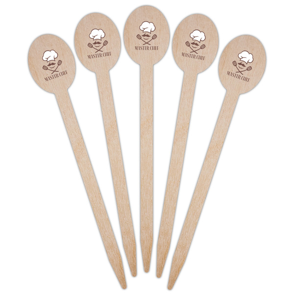 Master Chef Wooden Food Pick - Oval - Fan View
