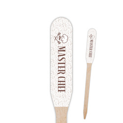 Master Chef Paddle Wooden Food Picks - Single Sided (Personalized)