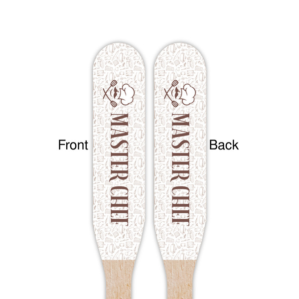 Master Chef Wooden Food Pick - Paddle - Double Sided - Front & Back