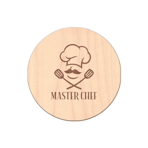 Custom Master Chef Genuine Maple or Cherry Wood Sticker (Personalized)