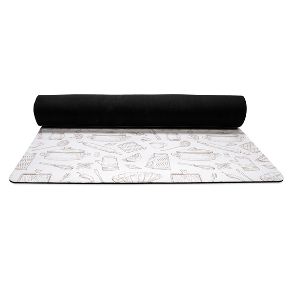 Master Chef Yoga Mat Rolled up Black Rubber Backing