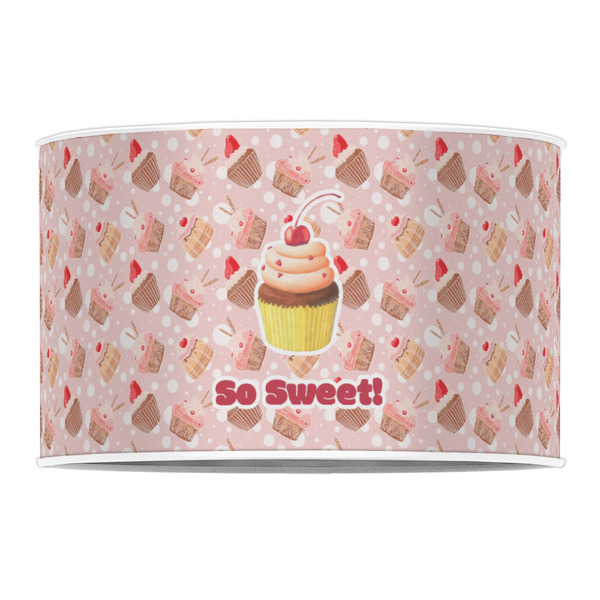 Sweet Cupcakes 12" Drum Lampshade - FRONT (Poly Film)