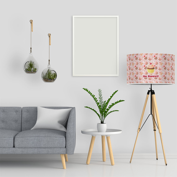 Sweet Cupcakes 12" Drum Lampshade - LIFESTYLE