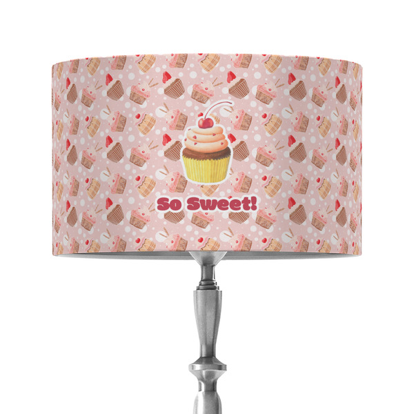 Custom Sweet Cupcakes 12" Drum Lamp Shade - Fabric (Personalized)