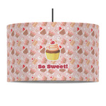 Sweet Cupcakes 12" Drum Pendant Lamp - Fabric (Personalized)