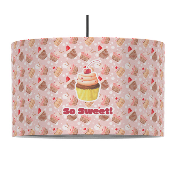 Sweet Cupcakes 12" Drum Lampshade - PENDANT (Fabric)
