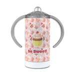 Sweet Cupcakes 12 oz Stainless Steel Sippy Cup (Personalized)