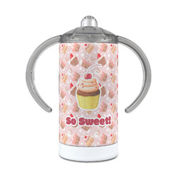 Sweet Cupcakes 12 oz Stainless Steel Sippy Cup (Personalized)