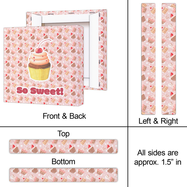 Sweet Cupcakes 12x12 - Canvas Print - Approval