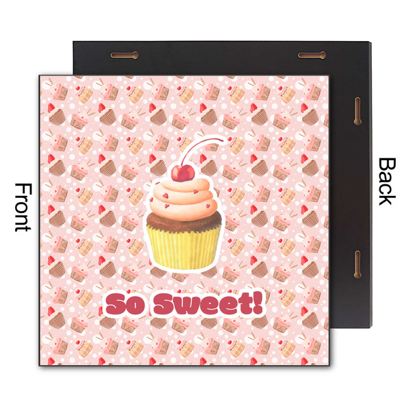 Sweet Cupcakes 12x12 Wood Print - Front & Back View