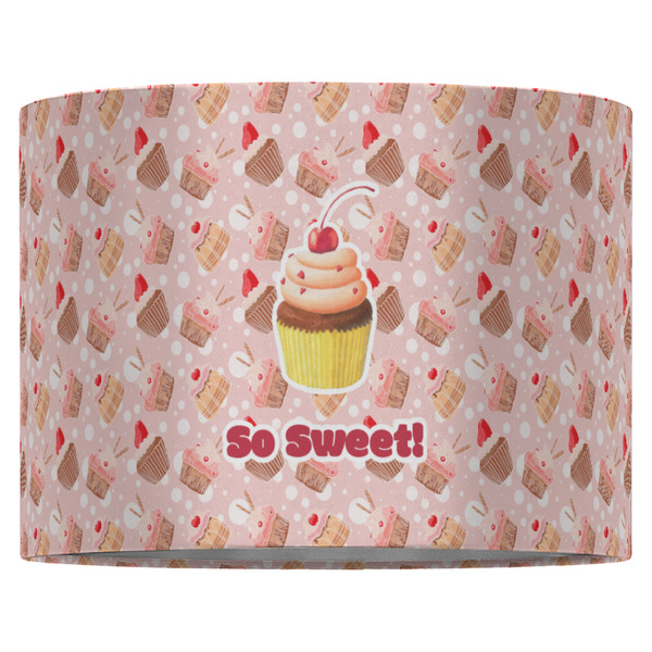 Sweet Cupcakes 16" Drum Lampshade - FRONT (Fabric)