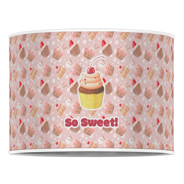 Sweet Cupcakes 16" Drum Lampshade - FRONT (Poly Film)