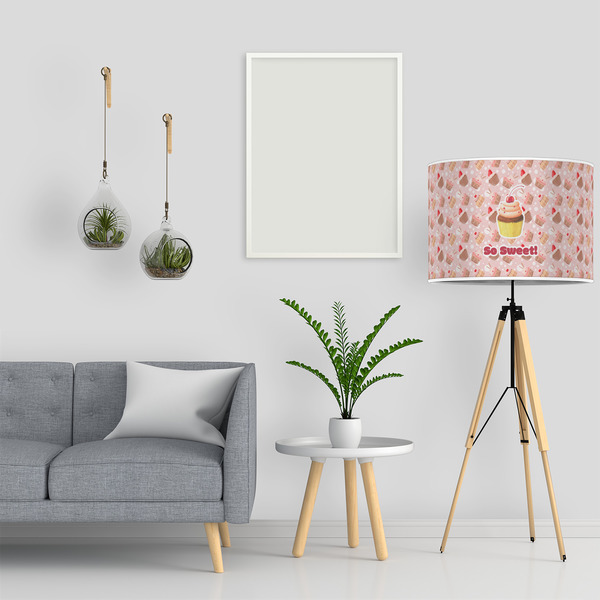 Sweet Cupcakes 16" Drum Lampshade - LIFESTYLE