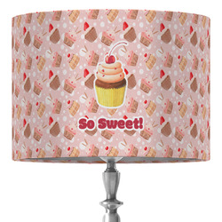 Sweet Cupcakes 16" Drum Lamp Shade - Fabric (Personalized)
