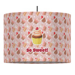 Sweet Cupcakes 16" Drum Pendant Lamp - Fabric (Personalized)