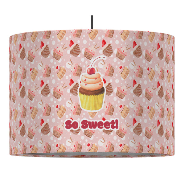 Custom Sweet Cupcakes 16" Drum Pendant Lamp - Fabric (Personalized)