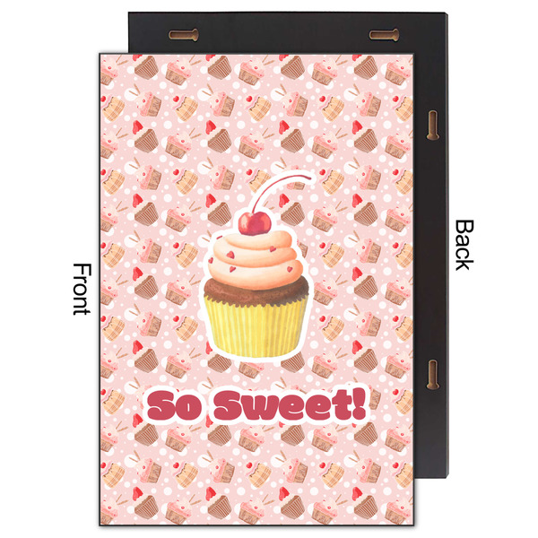 Sweet Cupcakes 20x30 Wood Print - Front & Back View