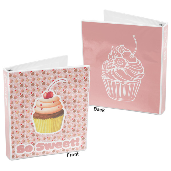 Sweet Cupcakes 3-Ring Binder Front and Back