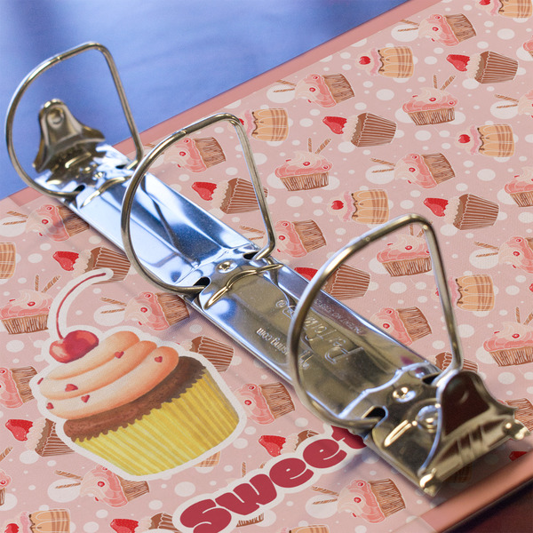 Sweet Cupcakes 3 Ring Binders - Full Wrap - 2" - DETAIL