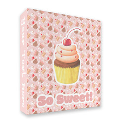 Sweet Cupcakes 3 Ring Binder - Full Wrap - 2" (Personalized)