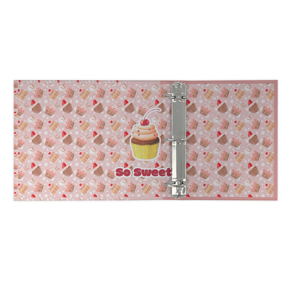 Sweet Cupcakes 3 Ring Binders - Full Wrap - 2" - OPEN INSIDE