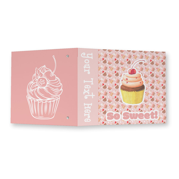 Sweet Cupcakes 3 Ring Binders - Full Wrap - 2" - OPEN OUTSIDE