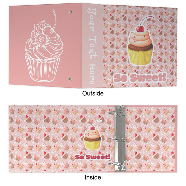 Sweet Cupcakes 3 Ring Binders - Full Wrap - 3" - APPROVAL
