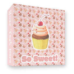 Sweet Cupcakes 3 Ring Binder - Full Wrap - 3" (Personalized)