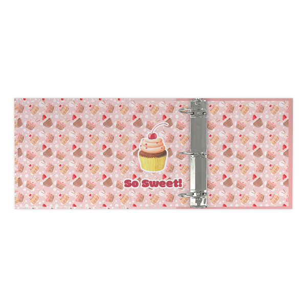 Sweet Cupcakes 3 Ring Binders - Full Wrap - 3" - OPEN INSIDE