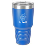 Sweet Cupcakes 30 oz Stainless Steel Tumbler - Royal Blue - Single-Sided (Personalized)