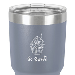 Sweet Cupcakes 30 oz Stainless Steel Tumbler - Grey - Single-Sided (Personalized)