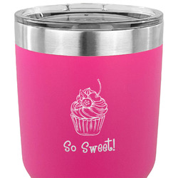 Sweet Cupcakes 30 oz Stainless Steel Tumbler - Pink - Single Sided (Personalized)