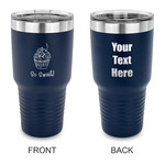 Sweet Cupcakes 30 oz Stainless Steel Tumbler - Navy - Double Sided (Personalized)