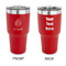 Sweet Cupcakes 30 oz Stainless Steel Ringneck Tumblers - Red - Double Sided - APPROVAL