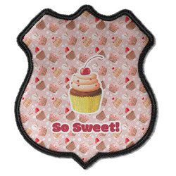 Sweet Cupcakes Iron On Shield Patch C w/ Name or Text