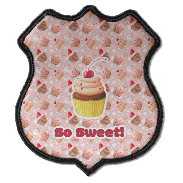 Custom Sweet Cupcakes Iron On Shield Patch C w/ Name or Text