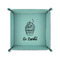 Sweet Cupcakes 6" x 6" Teal Leatherette Snap Up Tray - FOLDED UP