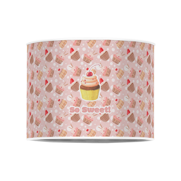 Sweet Cupcakes 8" Drum Lampshade - FRONT (Poly Film)