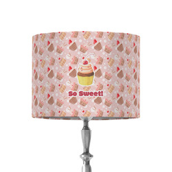 Sweet Cupcakes 8" Drum Lamp Shade - Fabric (Personalized)