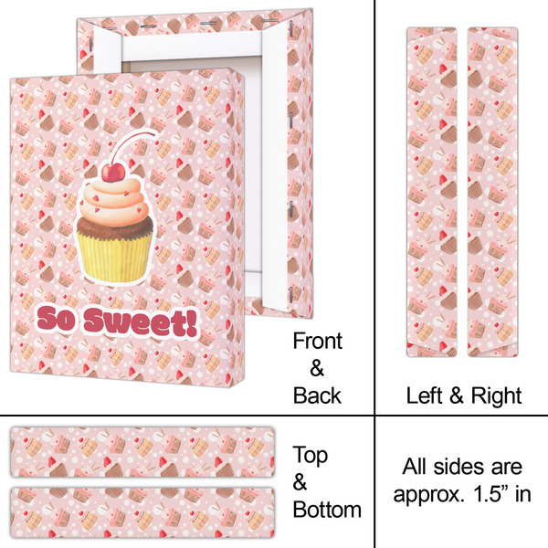 Sweet Cupcakes 8x10 - Canvas Print - Approval