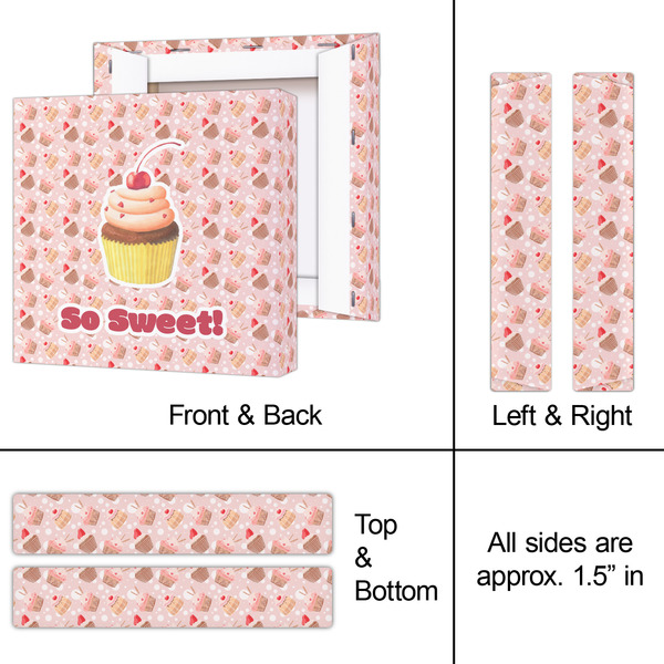Sweet Cupcakes 8x8 - Canvas Print - Approval