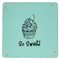 Sweet Cupcakes 9" x 9" Teal Leatherette Snap Up Tray - APPROVAL