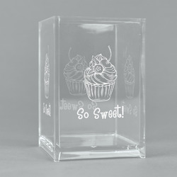 Sweet Cupcakes Acrylic Pen Holder (Personalized)