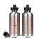 Sweet Cupcakes Aluminum Water Bottle - Front and Back